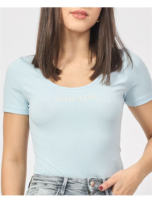 T-shirt body Guess con ampia scollatura e logo GUESS | W5GP25-J1314G7O7
