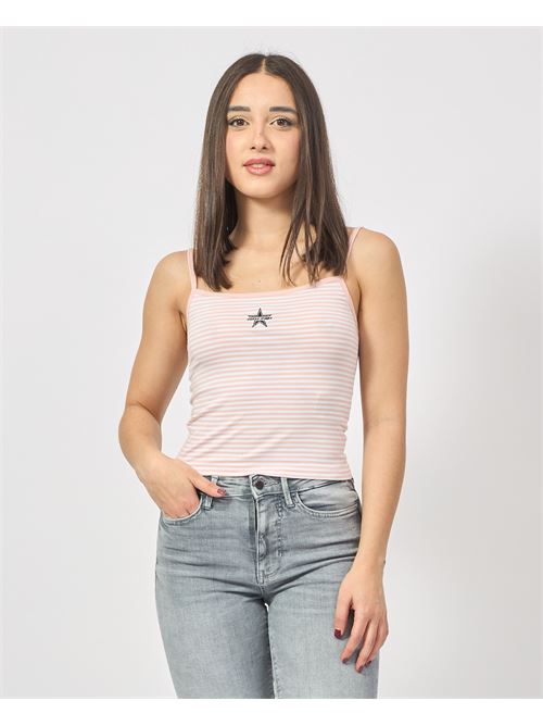 Top slim fit Guess a righe con logo GUESS | W5GP35-KCIE1S61H