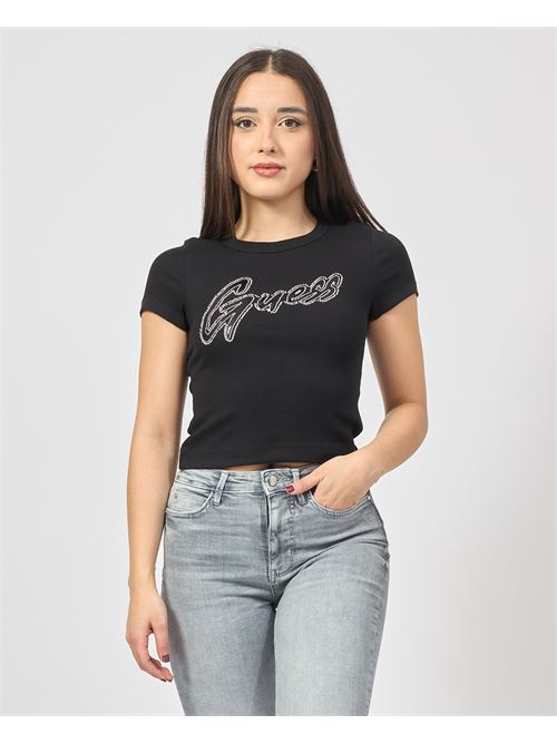 T-shirt con logo con borchie Guess GUESS | W5RI68-KA0H1JBLK