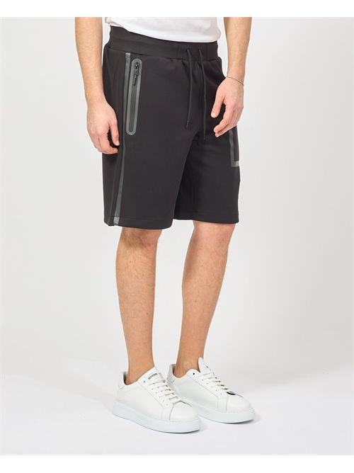 Guess men's Bermuda shorts with logo and zip pocket GUESS | Z5RD02-KCNS0JBLK