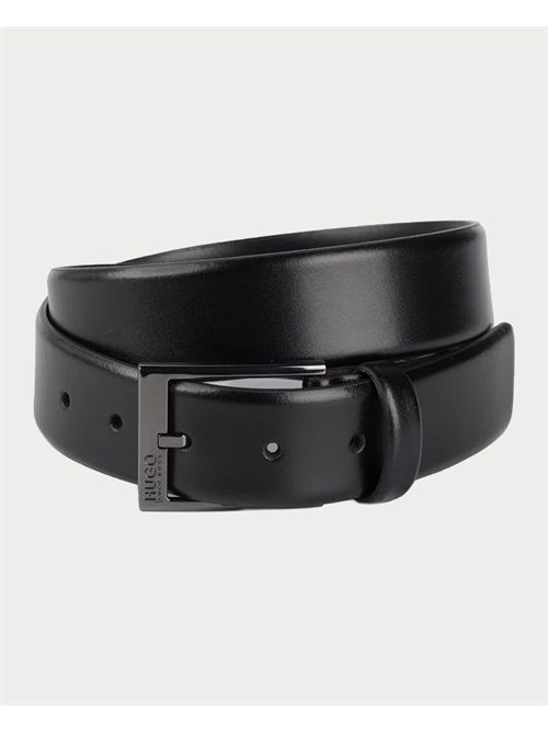 Ceinture en cuir noir pour homme Hugo HUGO | 50385731001
