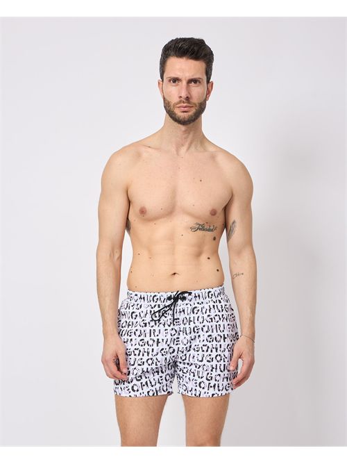 Boxer da mare uomo Hugo con logo lettering HUGO | 50535412553
