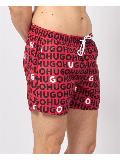 Boxer da mare uomo Hugo con logo lettering HUGO | 50535412612