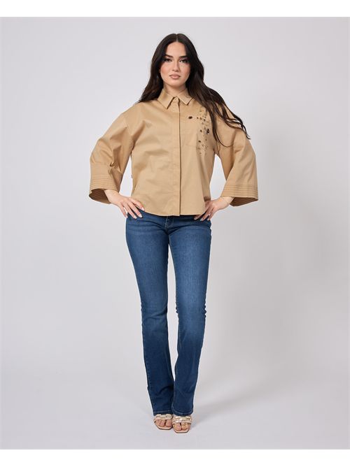 Camicia donna Jijil con gioielli sulla tasca JIJIL | CA0630202