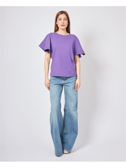Jijil Women's Crew Neck T-Shirt with Wide Sleeves JIJIL | TS0650034