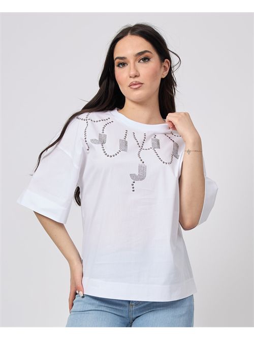 Jijil Women's T-shirt with rhinestone pattern JIJIL | TS1530001