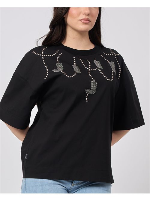 Jijil Women's T-shirt with rhinestone pattern JIJIL | TS1530002