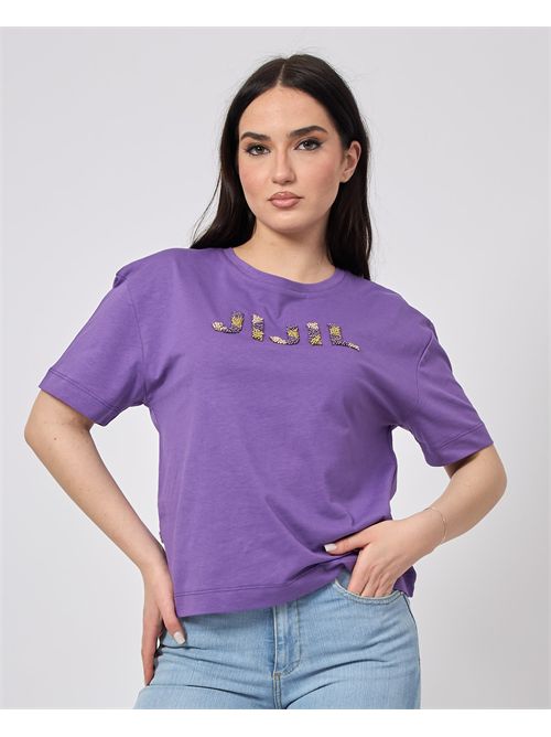 Jijil Women's T-Shirt with Rhinestone Logo JIJIL | TS3200034