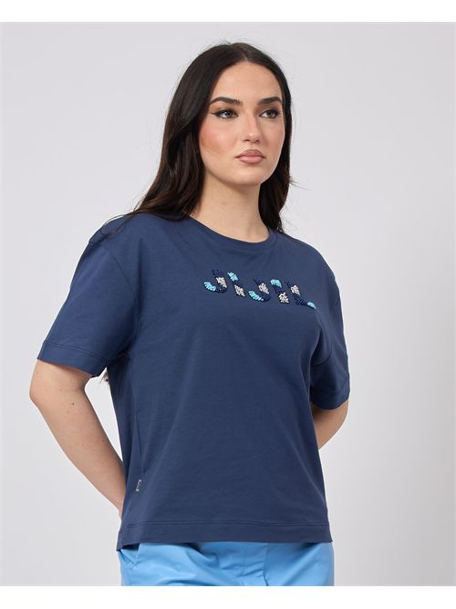 Jijil Women's T-Shirt with Rhinestone Logo JIJIL | TS3200370