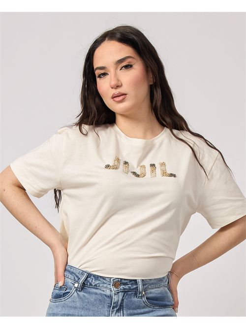 Jijil Women's T-Shirt with Rhinestone Logo JIJIL | TS3200706