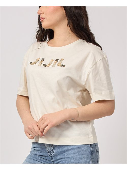 Jijil Women's T-Shirt with Rhinestone Logo JIJIL | TS3200706