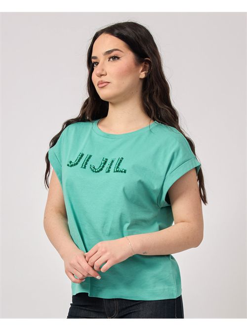 Jijil basic crew neck women's t-shirt with logo JIJIL | TS3360050