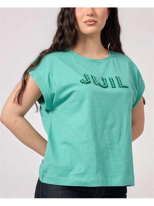 Jijil basic crew neck women's t-shirt with logo JIJIL | TS3360050