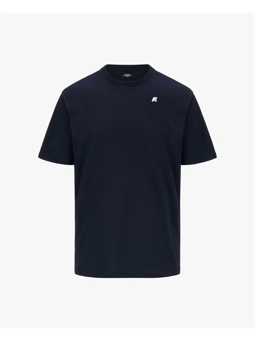 K-way blue crew neck cotton t-shirt K-WAY | K3136CW-SOLOK89
