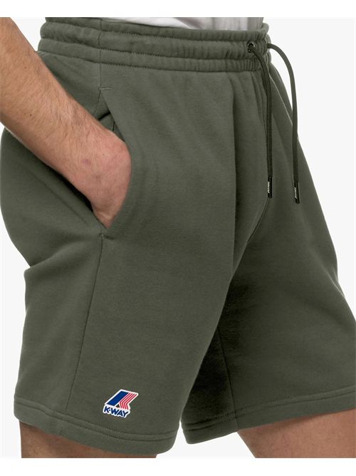 Bermuda uomo K-way con logo sull'orlo K-WAY | K51225W-DORIANWMR
