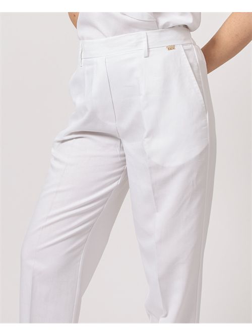 Pantaloni a vita alta Markup in misto lino MARKUP | MW865127BIANCO