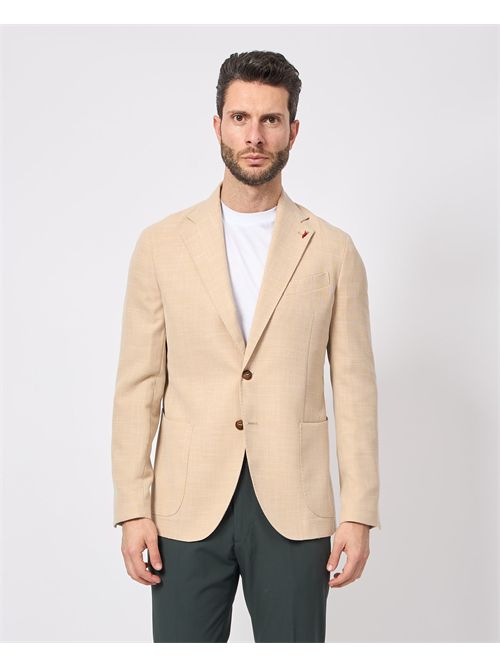 Mulish single-breasted men's jacket with pin MULISH | GKS702-HAWAIBEIGE