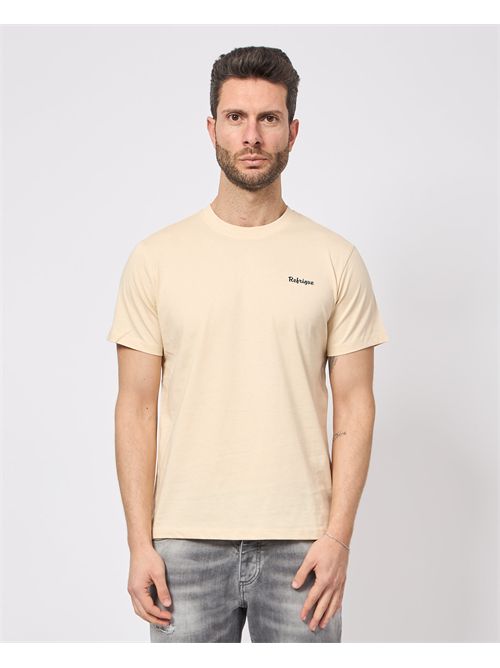 T-shirt uomo Refrigue con slogan posteriore REFRIGUE | 2816M0045BUTTER