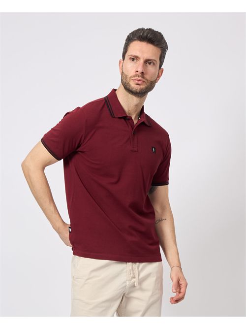 Polo uomo Refrigue con righe a contrasto REFRIGUE | 2816MP00104CABERNET