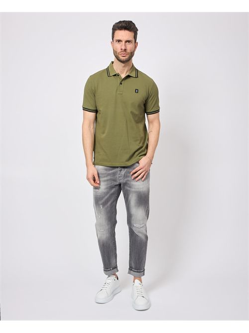 Polo uomo Refrigue con righe a contrasto REFRIGUE | 2816MP00104MILITARY