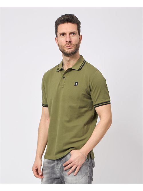 Polo uomo Refrigue con righe a contrasto REFRIGUE | 2816MP00104MILITARY