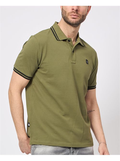 Polo uomo Refrigue con righe a contrasto REFRIGUE | 2816MP00104MILITARY