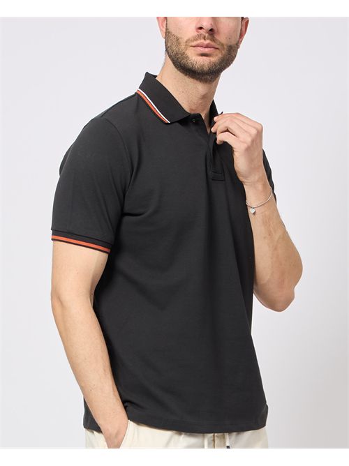 Polo uomo Refrigue con dettagli a contrasto REFRIGUE | 2816MP00162BLACK