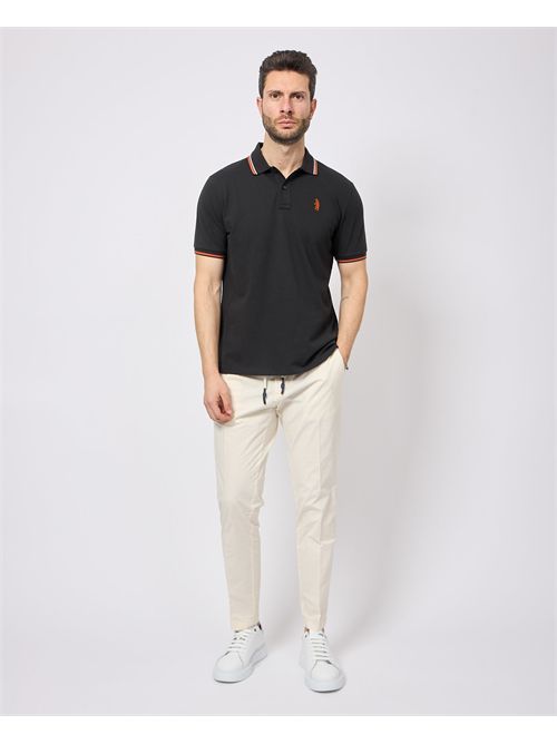 Polo uomo Refrigue con dettagli a contrasto REFRIGUE | 2816MP00162BLACK