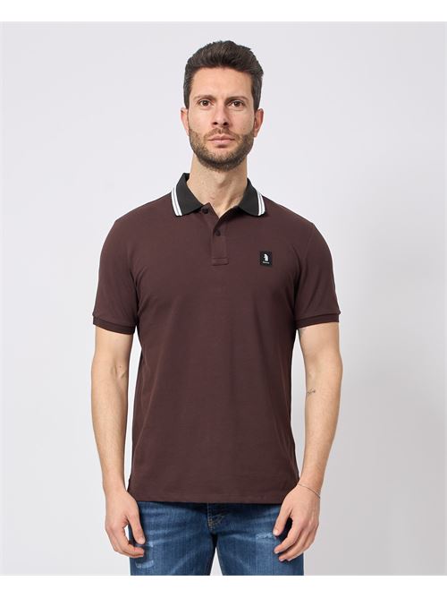 Polo uomo Refrigue con colletto a contrasto REFRIGUE | 2816MP00163BROWN