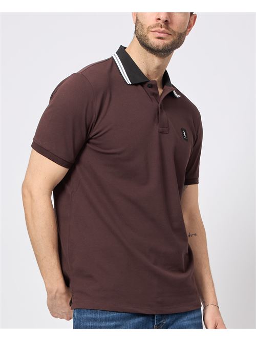 Polo uomo Refrigue con colletto a contrasto REFRIGUE | 2816MP00163BROWN