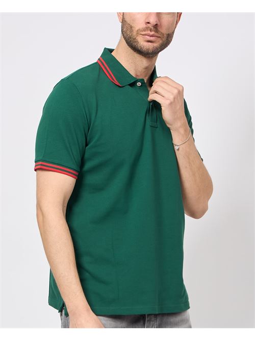 Polo uomo Refrigue con righe a contrasto REFRIGUE | 2816MP0071FOREST
