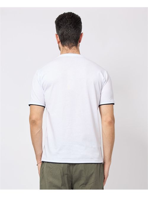 T-shirt Sette/Mezzo in cotone con dettagli a contrasto SETTE/MEZZO | TS267BIANCO