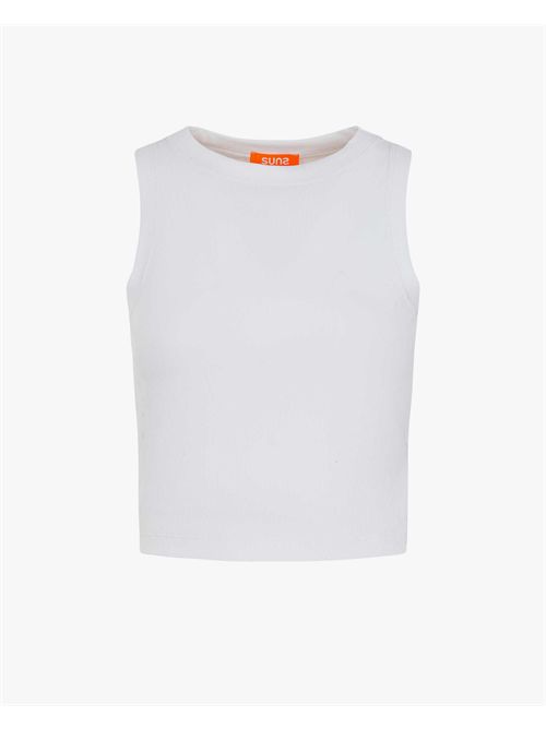 Suns Women's Top with Ribbed Fabric SUNS | CNS51004DWHITE