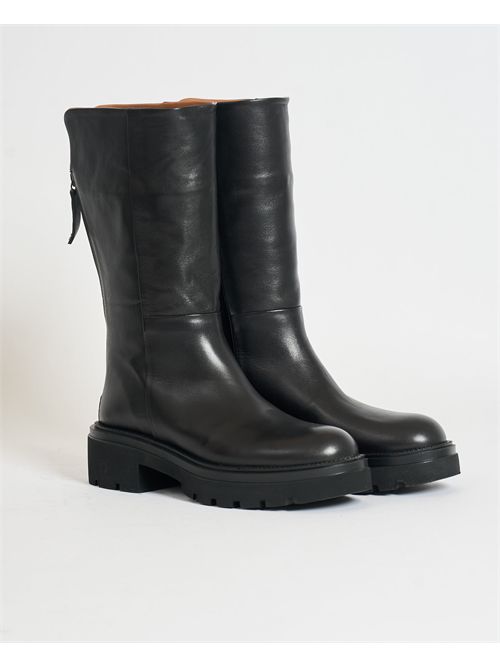 Albano women's combat boots in smooth leather ALBANO | 3023NERO
