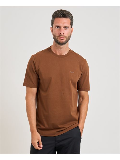 T-shirt Thompson uomo Boss marrone BOSS | 50468347217