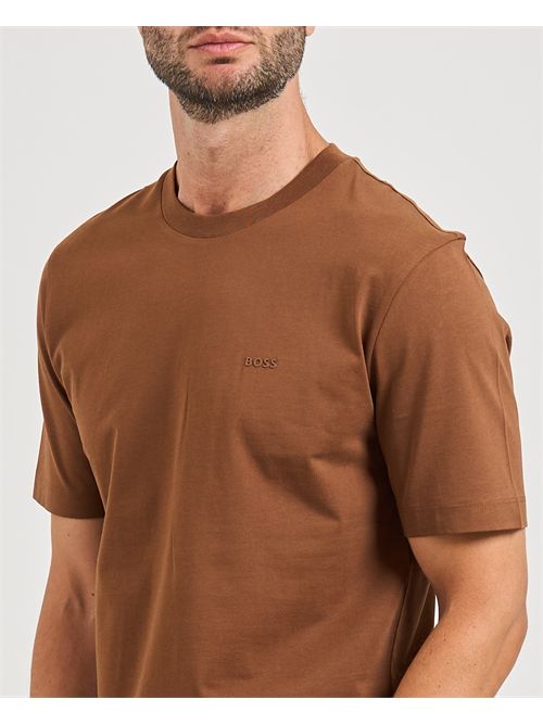 T-shirt Thompson uomo Boss marrone BOSS | 50468347217