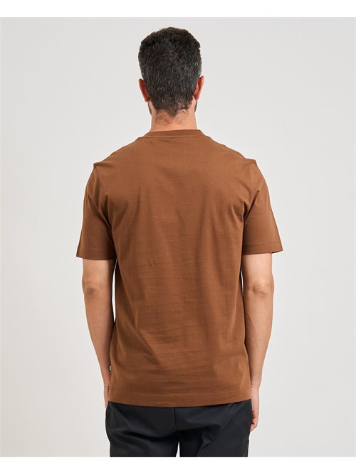 T-shirt Thompson uomo Boss marrone BOSS | 50468347217