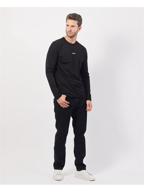 Maglia TChark uomo Boss nera maniche lunghe BOSS | 50473286001