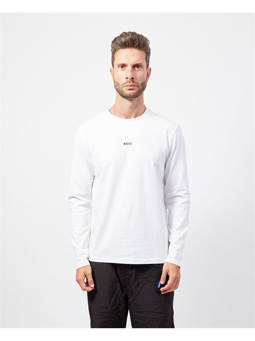 Maglia TChark uomo Boss bianca maniche lunghe BOSS | 50473286100