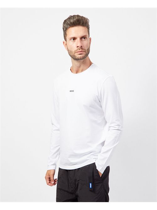 Maglia TChark uomo Boss bianca maniche lunghe BOSS | 50473286100