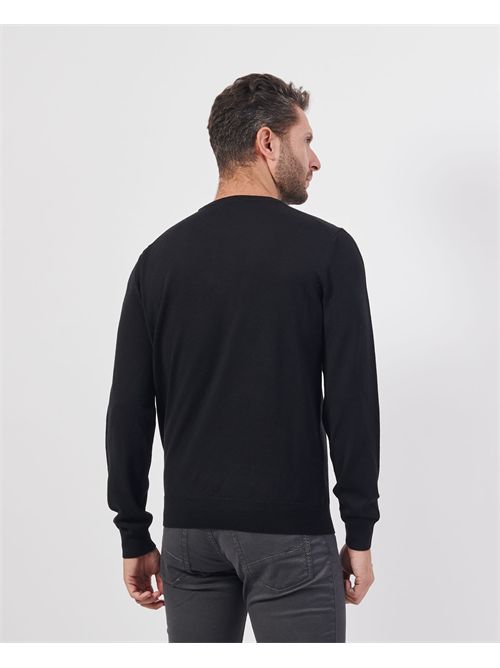 Maglione Botto uomo Boss nero in lana vergine BOSS | 50476364001