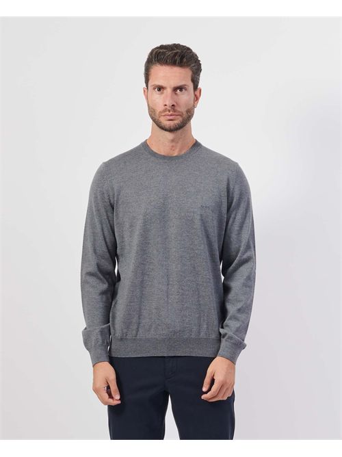 Maglione Botto uomo Boss grigio in lana vergine BOSS | 50476364030