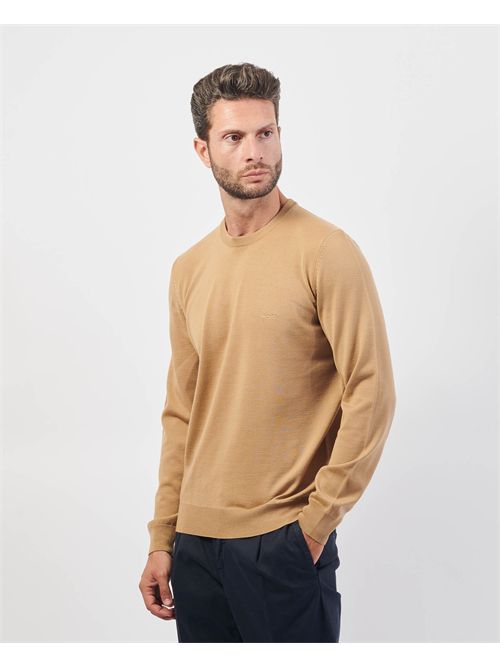 Maglione Botto uomo Boss beige in lana vergine BOSS | 50476364260