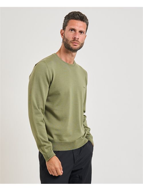 Maglione Botto uomo Boss verde in lana vergine BOSS | 50476364314