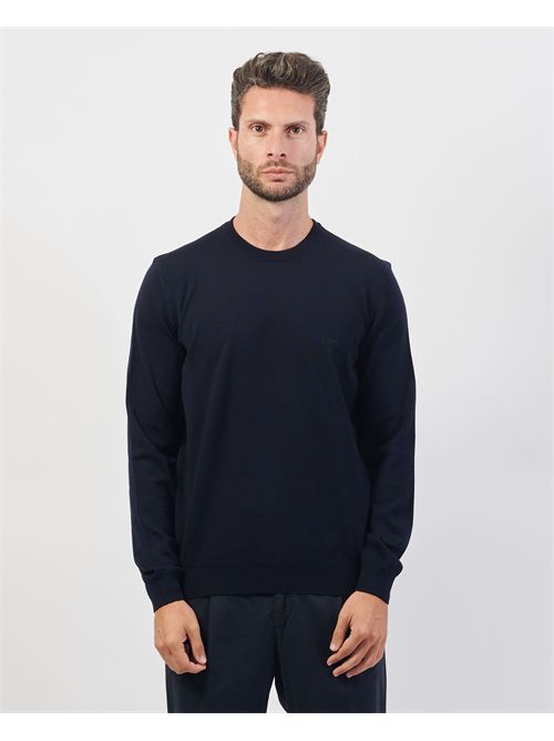 Maglione Botto uomo Boss blu in lana vergine BOSS | 50476364404