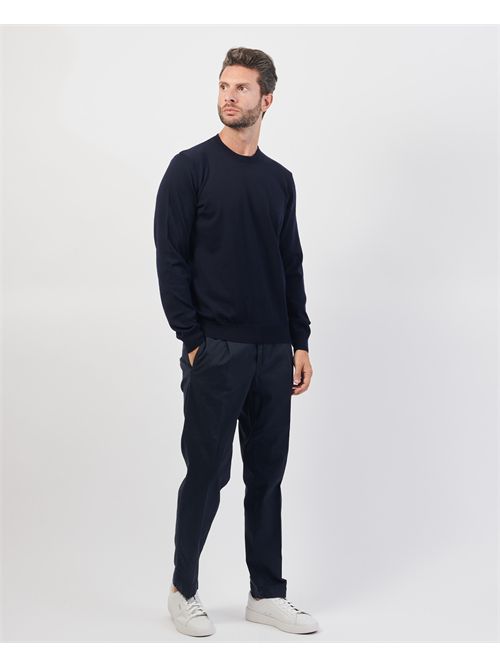 Maglione Botto uomo Boss blu in lana vergine BOSS | 50476364404