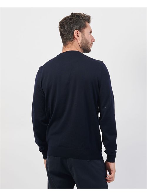 Maglione Botto uomo Boss blu in lana vergine BOSS | 50476364404