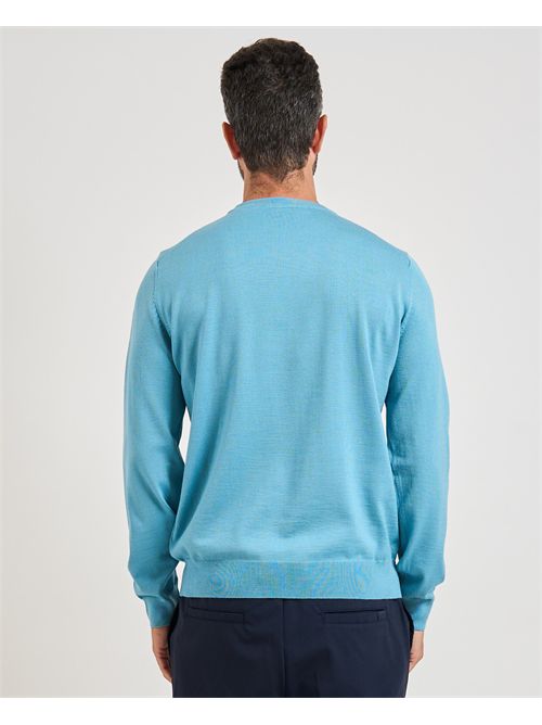 Maglione Botto uomo Boss turchese in lana vergine BOSS | 50476364453