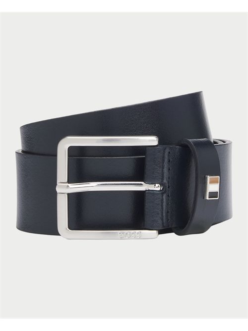 Cintura in pelle Ther Flag uomo Boss navy BOSS | 50486839410