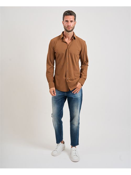 Hank Kent men's shirt Boss brown slim fit BOSS | 50503554217